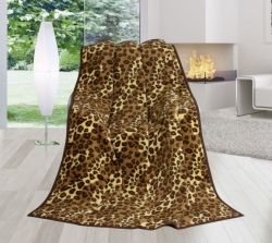 Deka KARMELA PLUS 150 x 200cm leopardí kůže