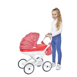 Dětský kočárek pro panenky Jasmine Kids Elegance červený