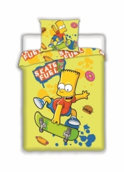 Povlečení Simpsons Bart skate yellow