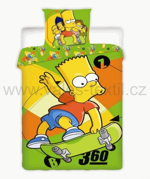 Povlečení Simpsons Bart skate 2015